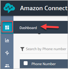 Das Dashboard-Symbol im Navigationsmenü.