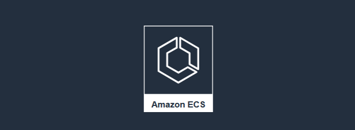 Amazon ECS 샘플 애플리케이션의 스크린샷 출력은 "Amazon ECS"를 나타냅니다.