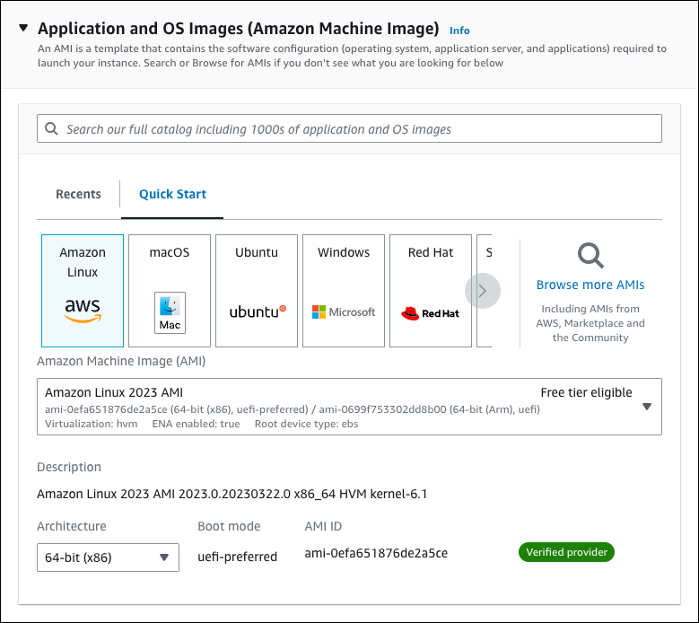 Amazon Machine Image 선택.