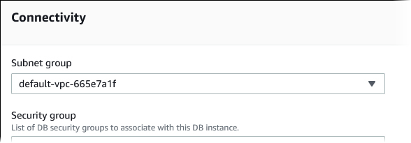 Modifique o grupo de sub-rede da instância de banco de dados.